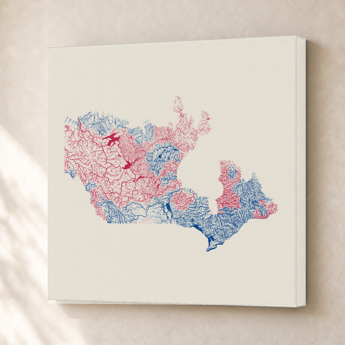Beautiful Rivers — Canadá — Risografia, Canvas · 50 × 50 cm, Sem margem