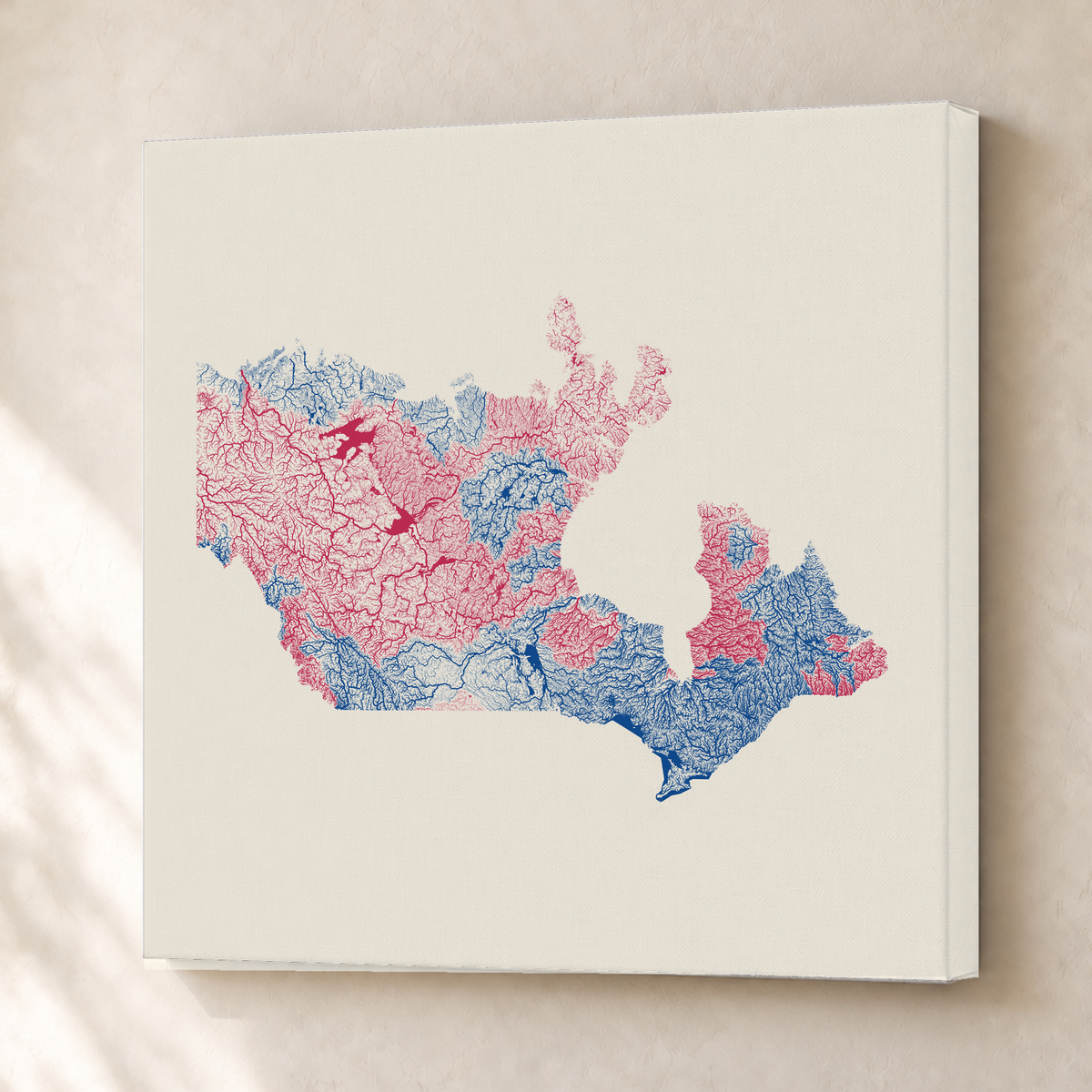 Beautiful Rivers — Canadá — Risografia, Canvas · 76 × 76 cm, Sem margem