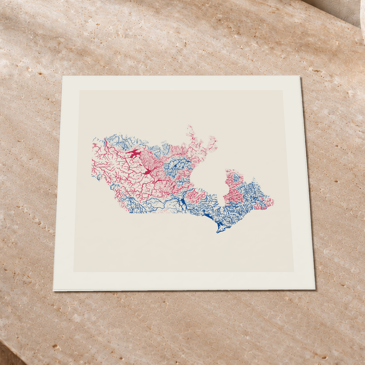 Beautiful Rivers — Canadá — Risografia, Impressão fine art · 30 × 30 cm, Margem branca
