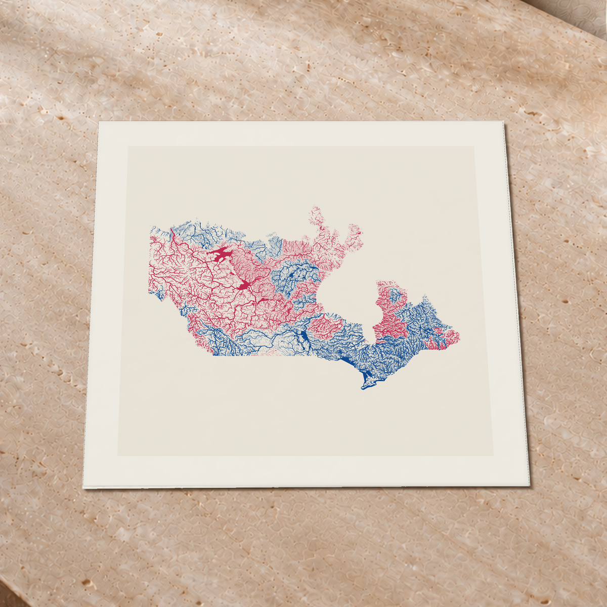 Beautiful Rivers — Canadá — Risografia, Impressão fine art · 50 × 50 cm, Margem branca