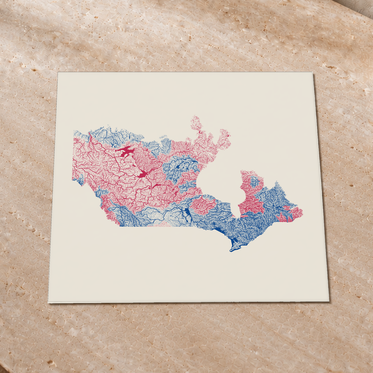 Beautiful Rivers — Canadá — Risografia, Impressão fine art · 76 × 76 cm, Sem margem