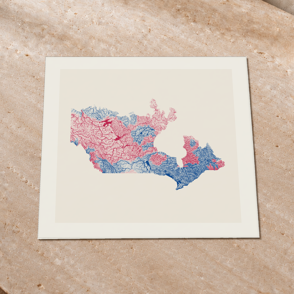 Beautiful Rivers — Canadá — Risografia, Impressão fine art · 76 × 76 cm, Margem branca