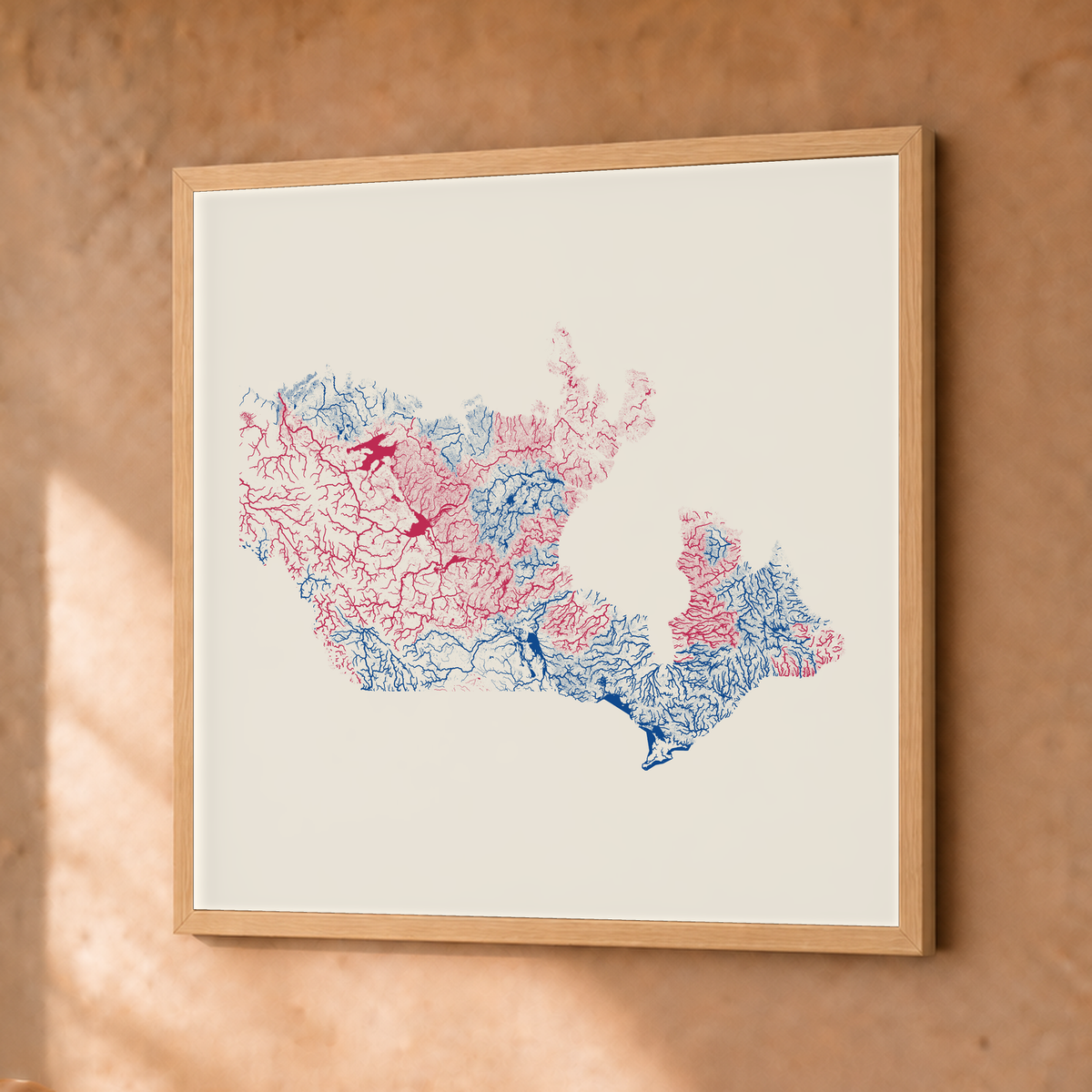 Beautiful Rivers — Canadá — Risografia, Fine art emoldurado · 30 × 30 cm, Natural · Sem margem