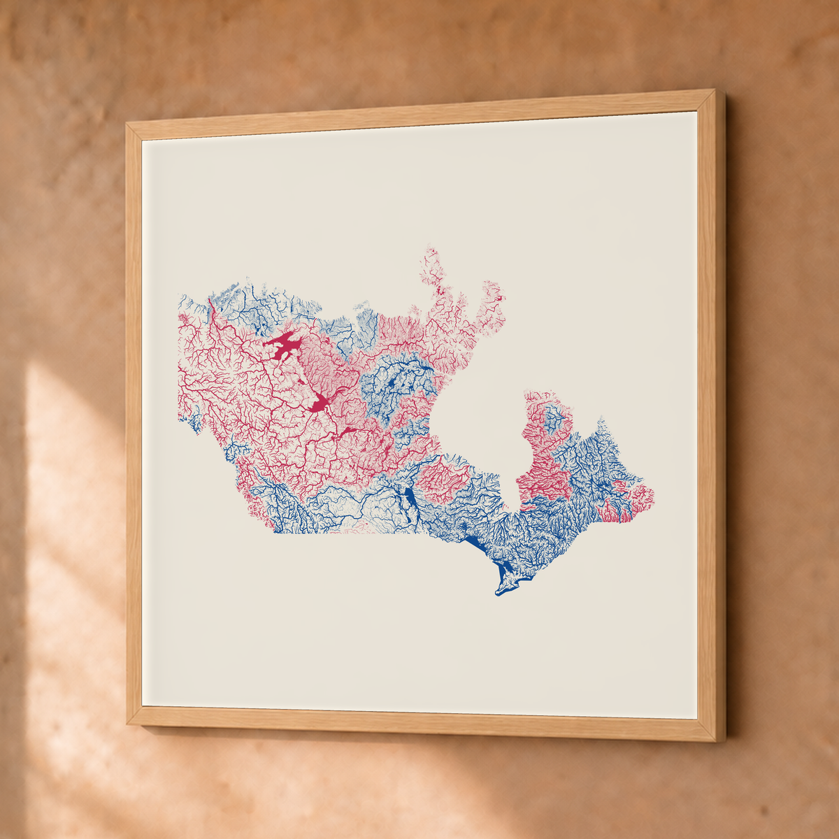Beautiful Rivers — Canadá — Risografia, Fine art emoldurado · 50 × 50 cm, Natural · Sem margem