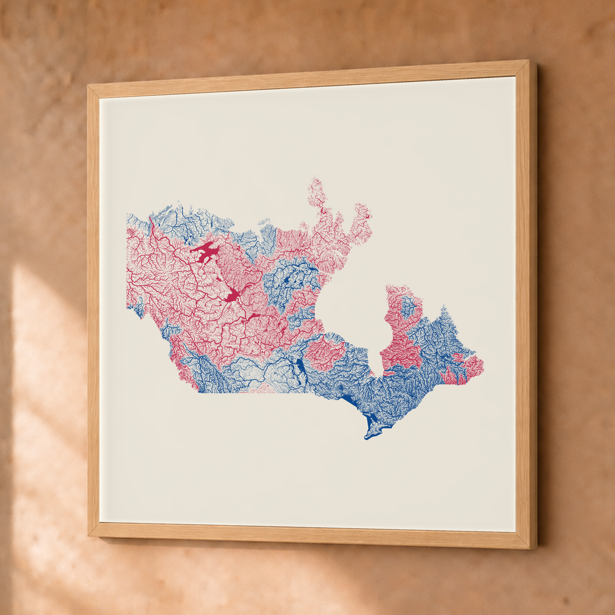 Beautiful Rivers — Canadá — Risografia, Fine art emoldurado · 76 × 76 cm, Natural · Sem margem