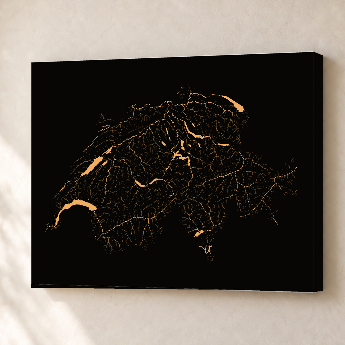 Beautiful Rivers — Suíça — Cobre, Canvas · 45 × 60 cm, Sem margem