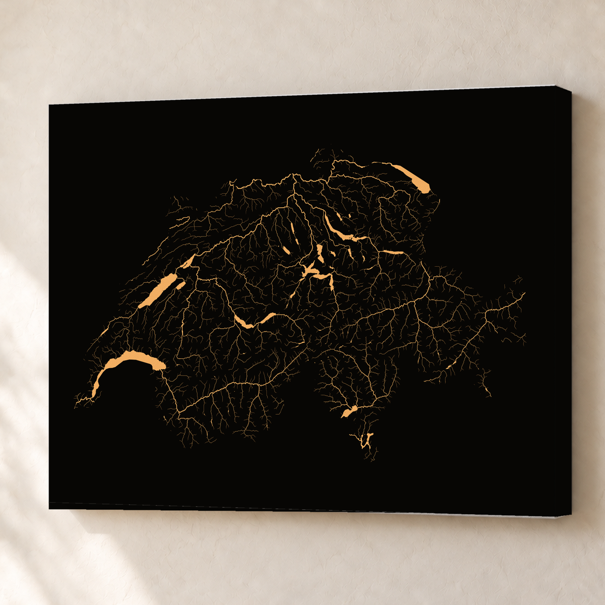 Beautiful Rivers — Suíça — Cobre, Canvas · 60 × 80 cm, Sem margem
