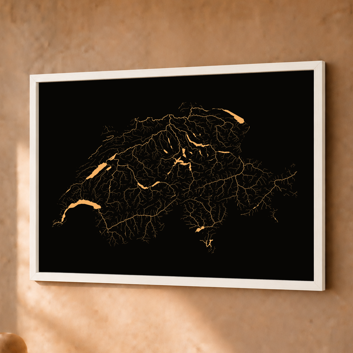 Beautiful Rivers — Suíça — Cobre, Fine art emoldurado · 30 × 40 cm, Branco · Sem margem