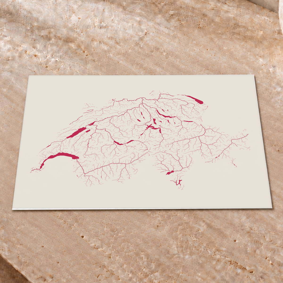 Beautiful Rivers — Suíça — Risografia, Impressão fine art · 30 × 40 cm, Sem margem