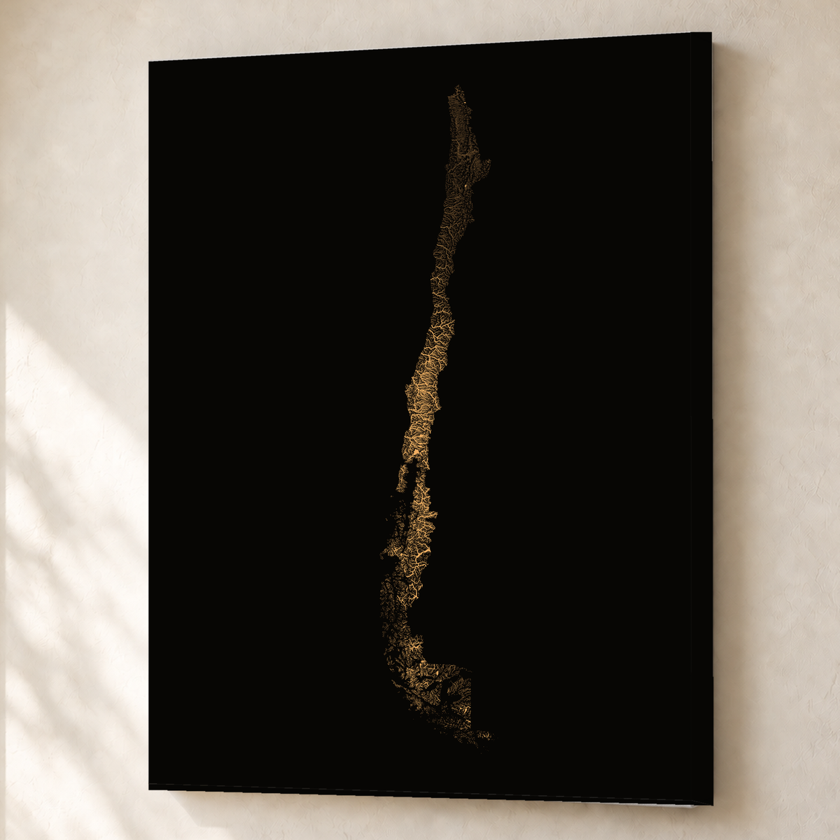 Quadro dos rios do Chile — Cobre, Sem margem — Canvas — 3x4