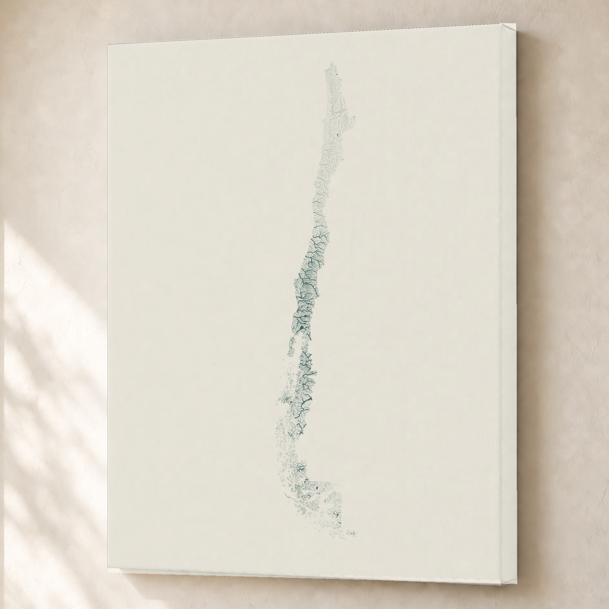 Quadro dos rios do Chile — Natural e luminosa, Sem margem — Canvas — 3x4