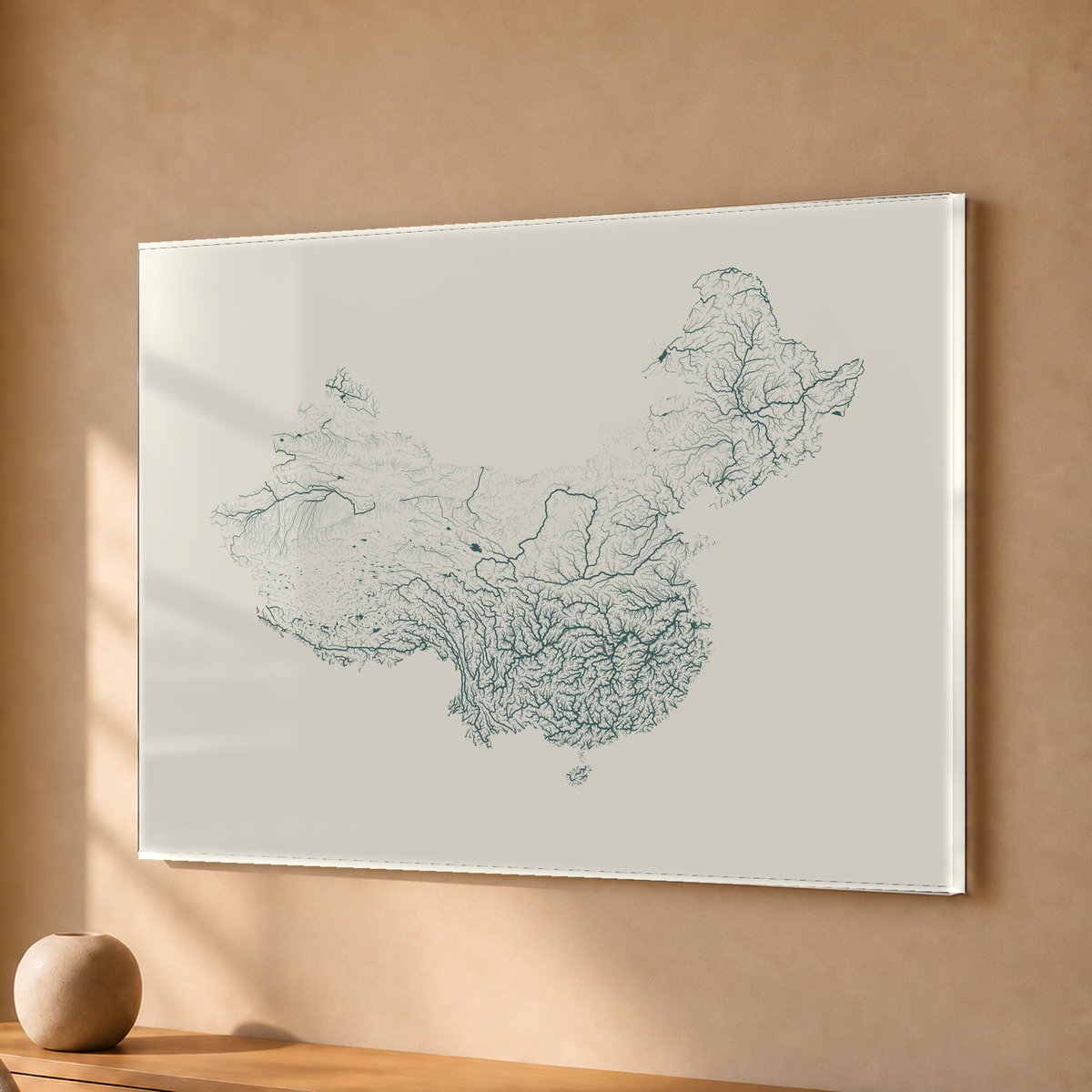 Beautiful Rivers — China — Natural e luminosa, Acrílico · 30 × 40 cm, Sem margem