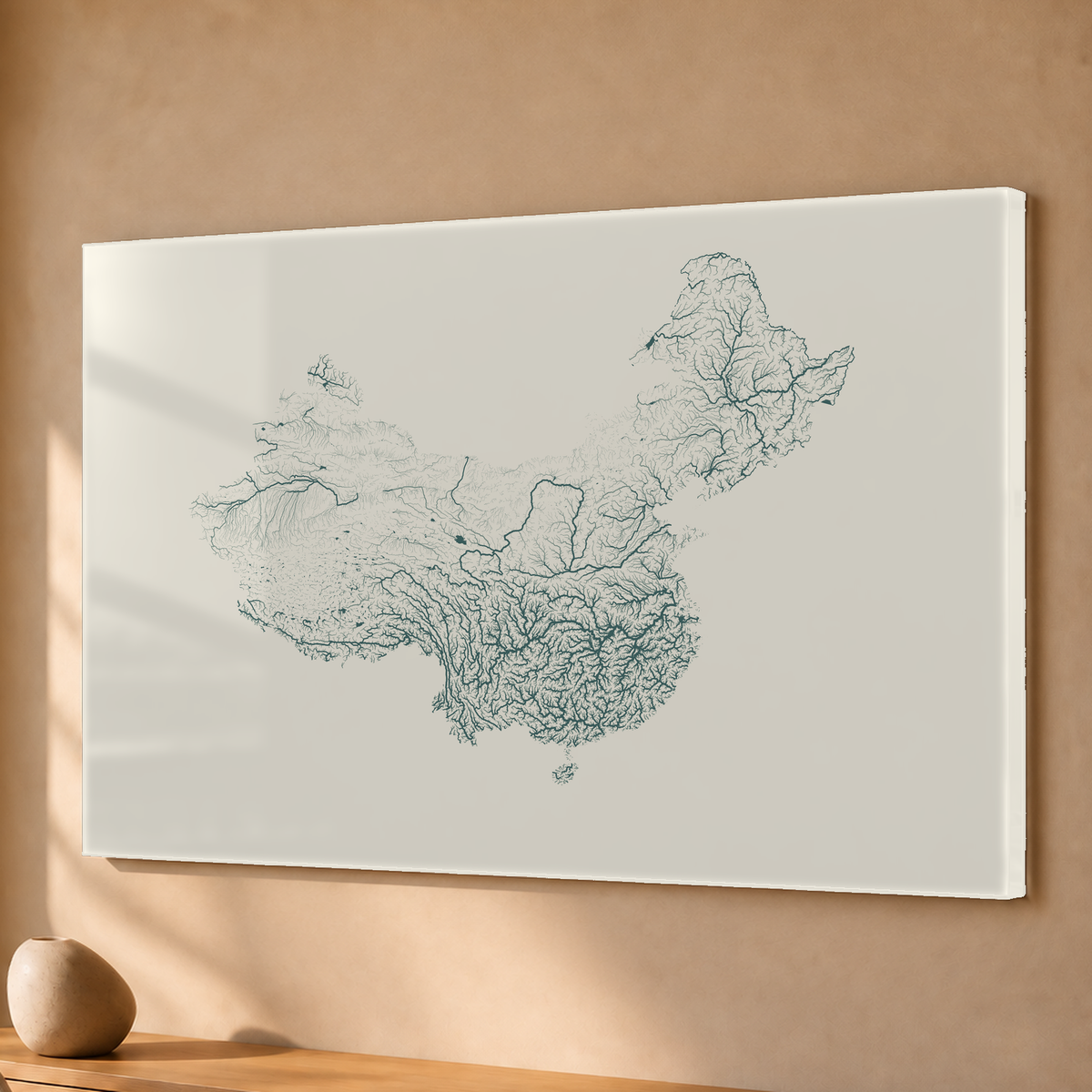Beautiful Rivers — China — Natural e luminosa, Acrílico · 40 × 60 cm, Sem margem