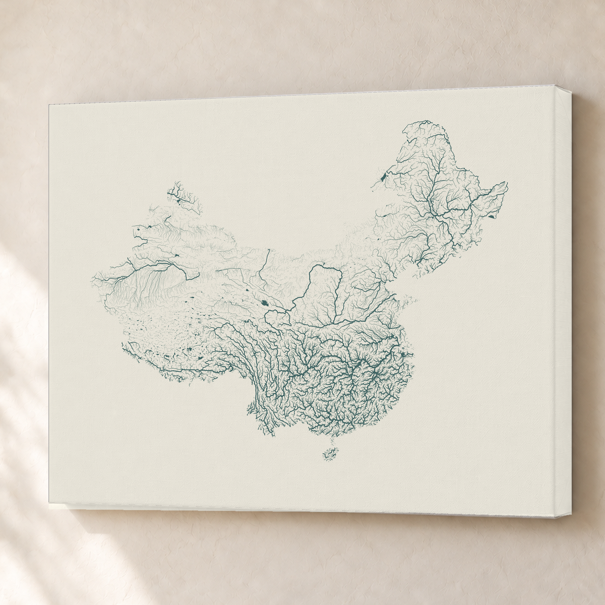 Beautiful Rivers — China — Natural e luminosa, Canvas · 60 × 80 cm, Sem margem