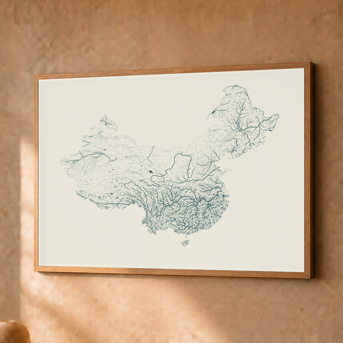 Beautiful Rivers — China — Natural e luminosa, Fine art emoldurado · 30 × 40 cm, Natural · Sem margem