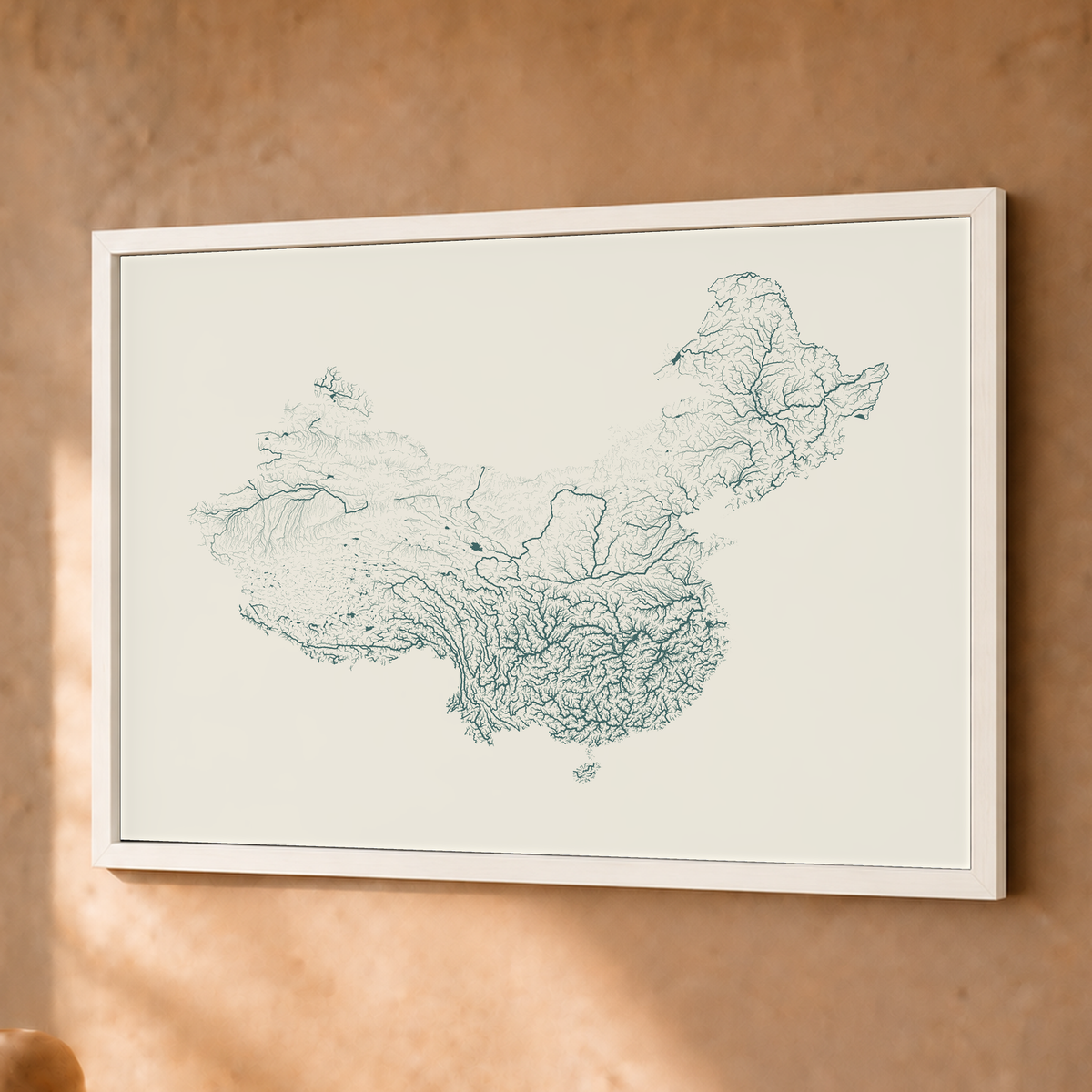 Beautiful Rivers — China — Natural e luminosa, Fine art emoldurado · 30 × 40 cm, Branco · Sem margem