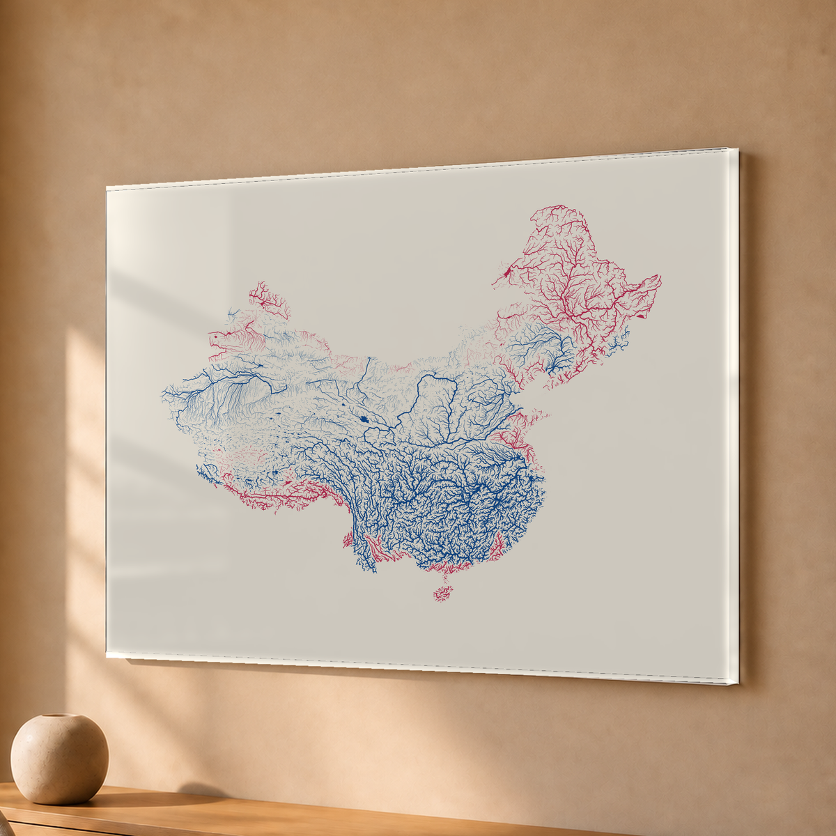 Beautiful Rivers — China — Risografia, Acrílico · 30 × 40 cm, Sem margem