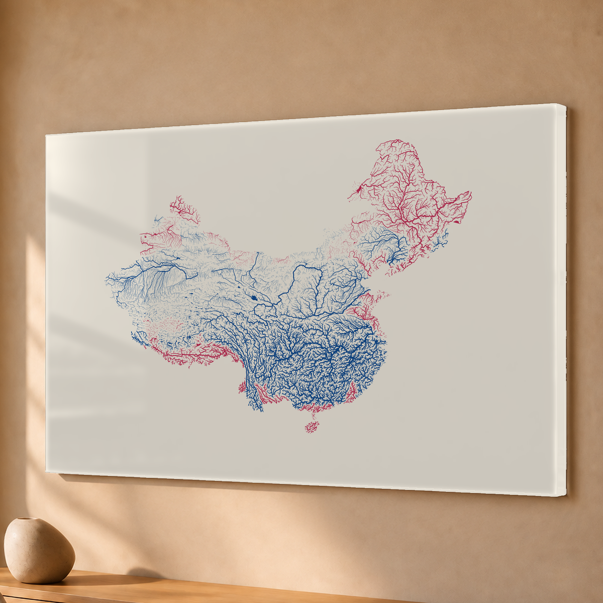 Beautiful Rivers — China — Risografia, Acrílico · 40 × 60 cm, Sem margem