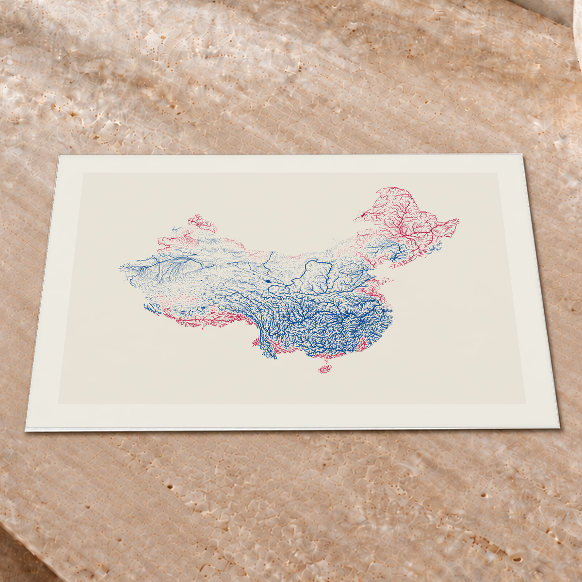 Beautiful Rivers — China — Risografia, Impressão fine art · 30 × 40 cm, Margem branca