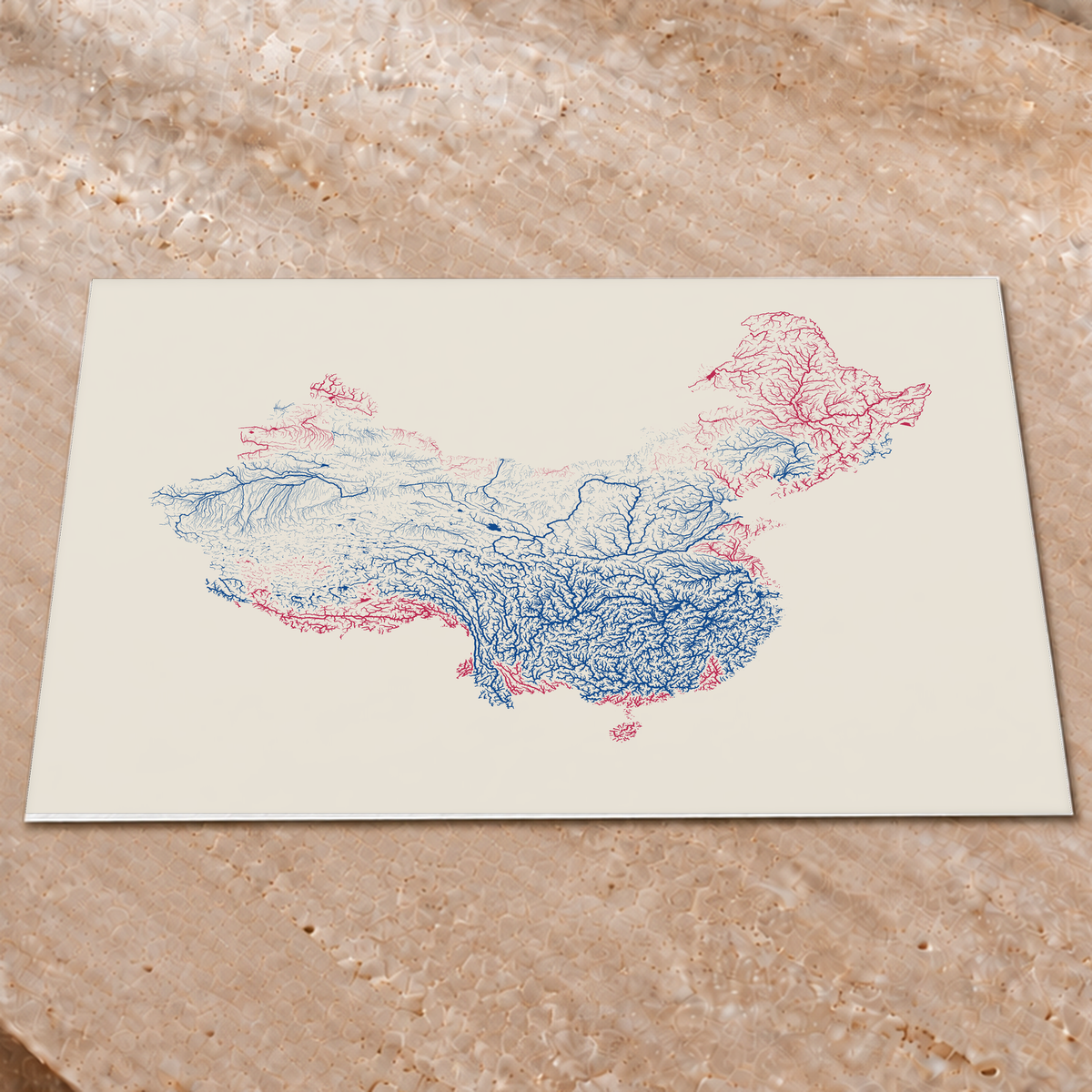 Beautiful Rivers — China — Risografia, Impressão fine art · 60 × 80 cm, Sem margem