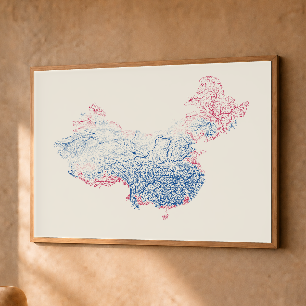Beautiful Rivers — China — Risografia, Fine art emoldurado · 30 × 40 cm, Natural · Sem margem