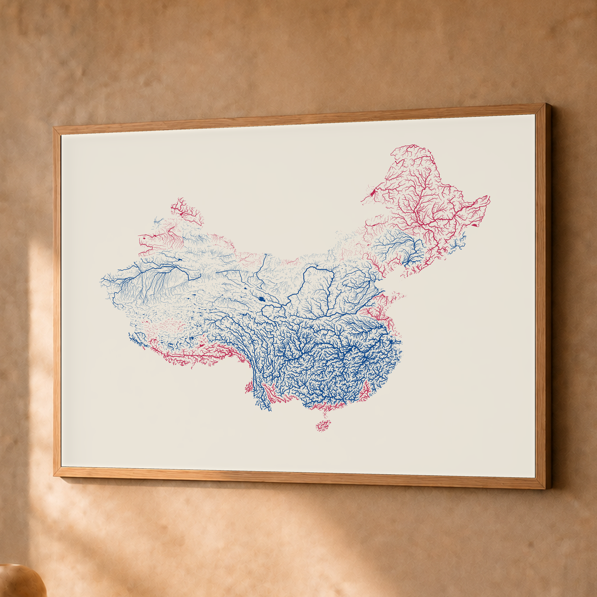 Beautiful Rivers — China — Risografia, Fine art emoldurado · 45 × 60 cm, Natural · Sem margem