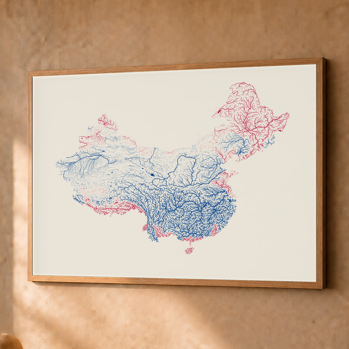 Beautiful Rivers — China — Risografia, Fine art emoldurado · 60 × 80 cm, Natural · Sem margem