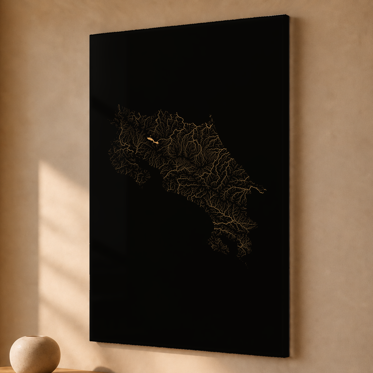 Quadro dos rios da Costa Rica — Cobre, Sem margem — Acrílico — 2x3