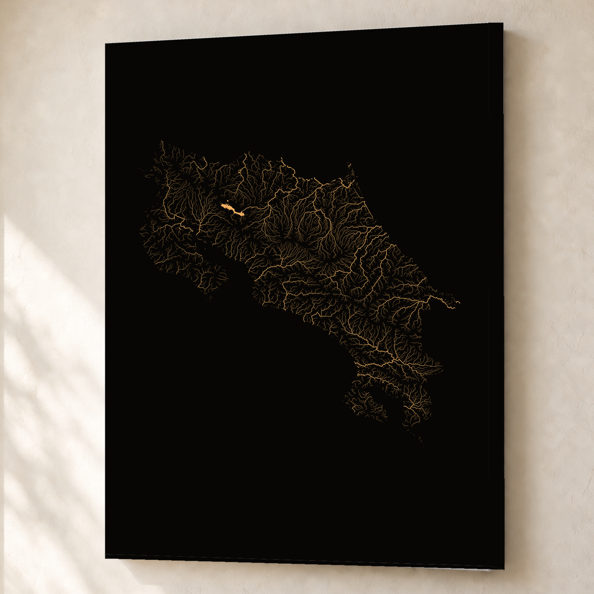 Quadro dos rios da Costa Rica — Cobre, Sem margem — Canvas — 3x4