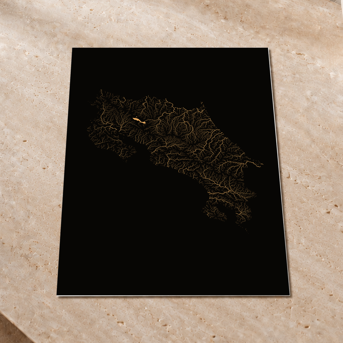 Quadro dos rios da Costa Rica — Cobre, Sem margem — Fine art print — 3x4