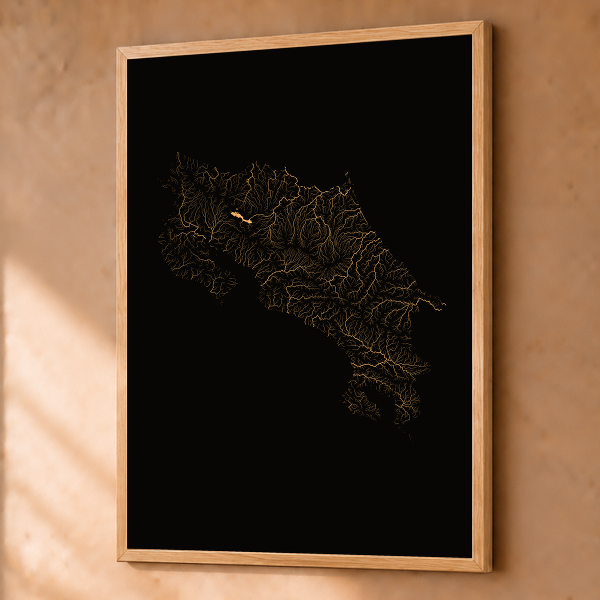 Quadro dos rios da Costa Rica — Cobre, Natural · Sem margem — Fine art emoldurado — 3x4