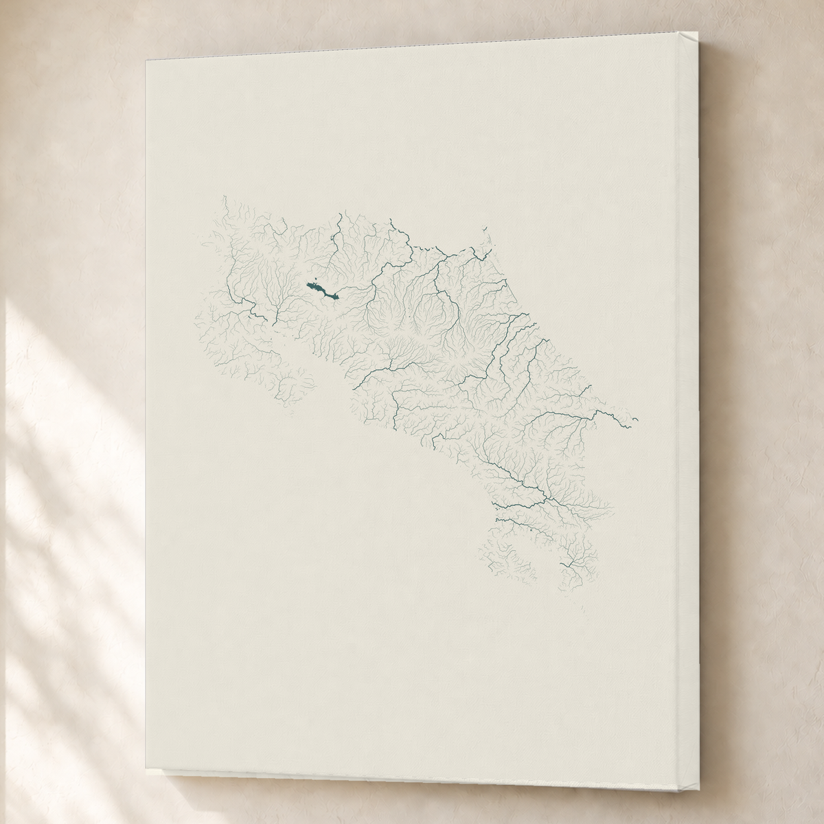 Quadro dos rios da Costa Rica — Natural e luminosa, Sem margem — Canvas — 3x4