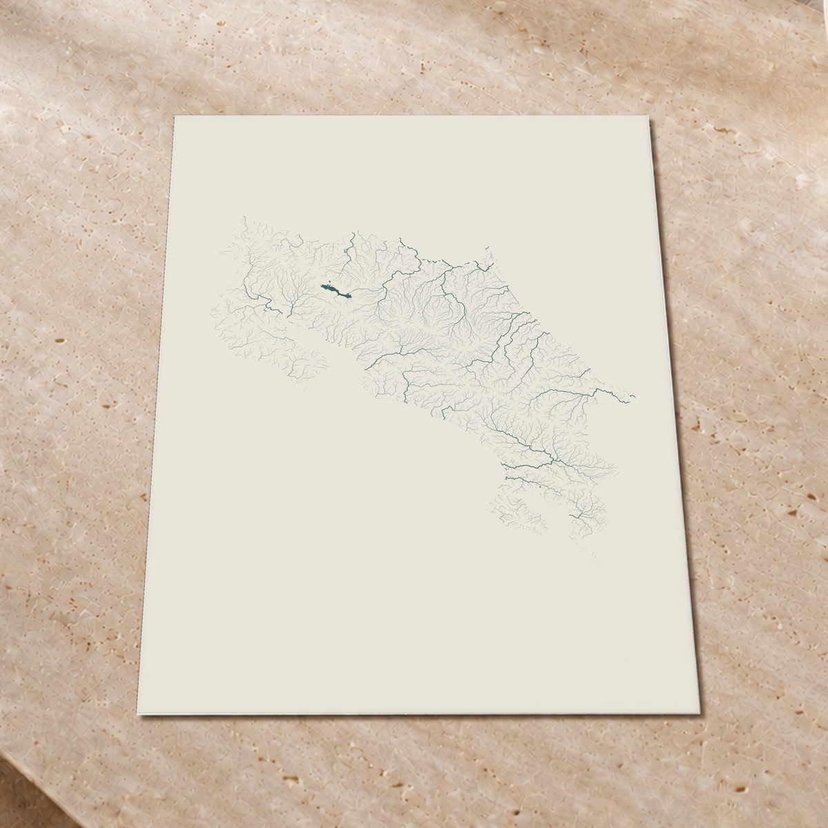 Quadro dos rios da Costa Rica — Natural e luminosa, Sem margem — Fine art print — 3x4