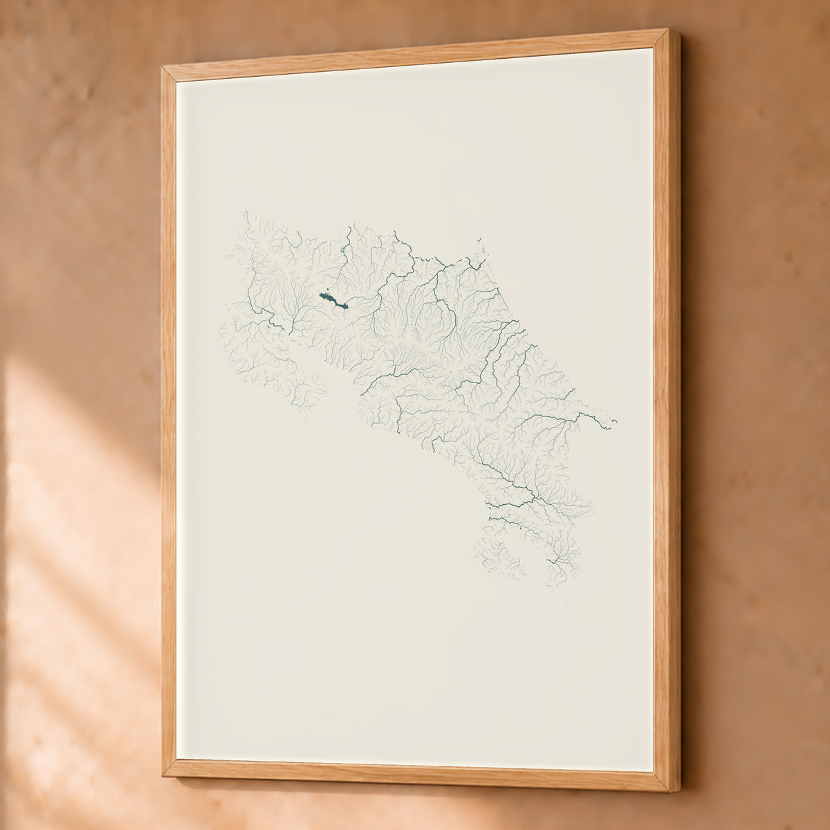 Quadro dos rios da Costa Rica — Natural e luminosa, Natural · Sem margem — Fine art emoldurado — 3x4