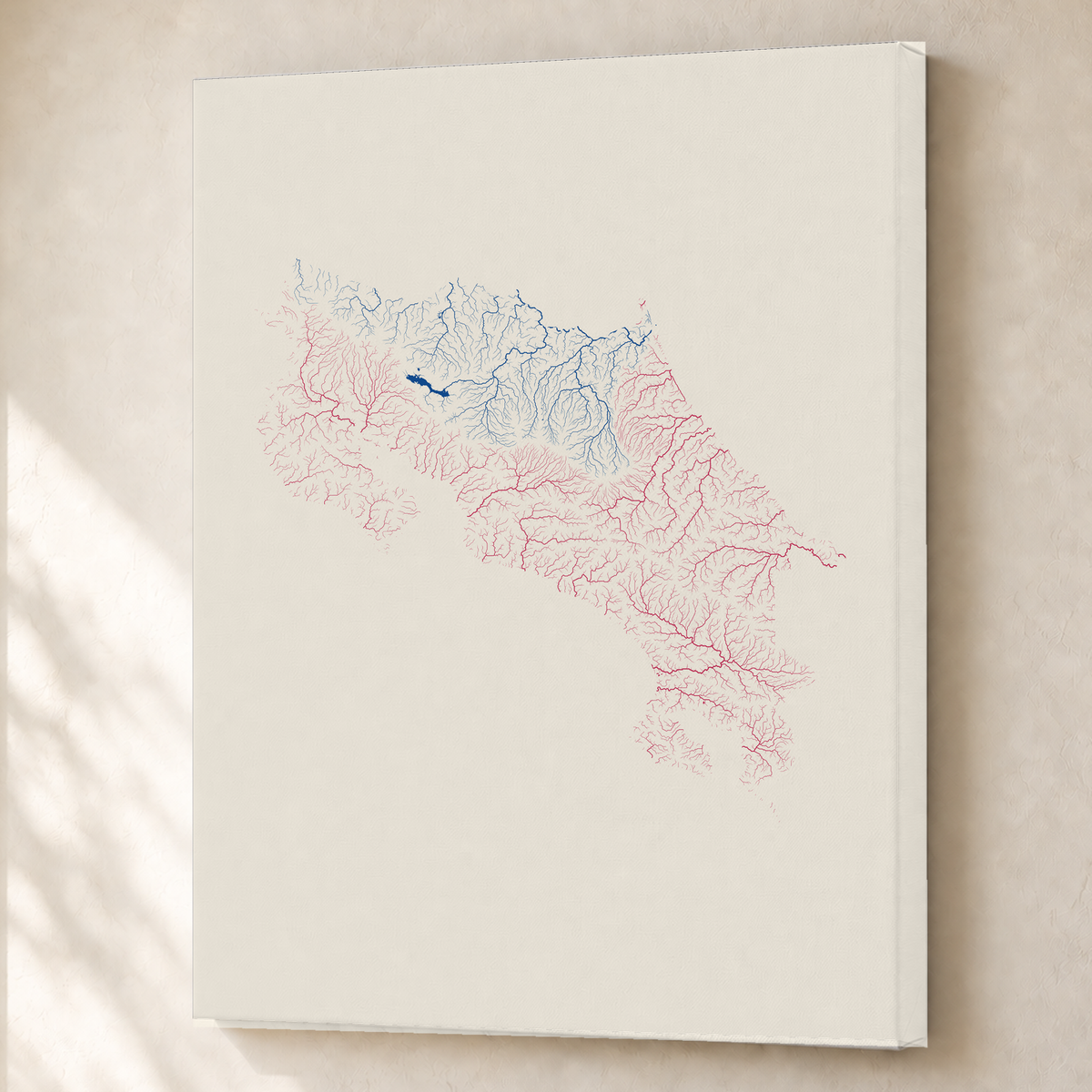 Quadro dos rios da Costa Rica — Risografia, Sem margem — Canvas — 3x4