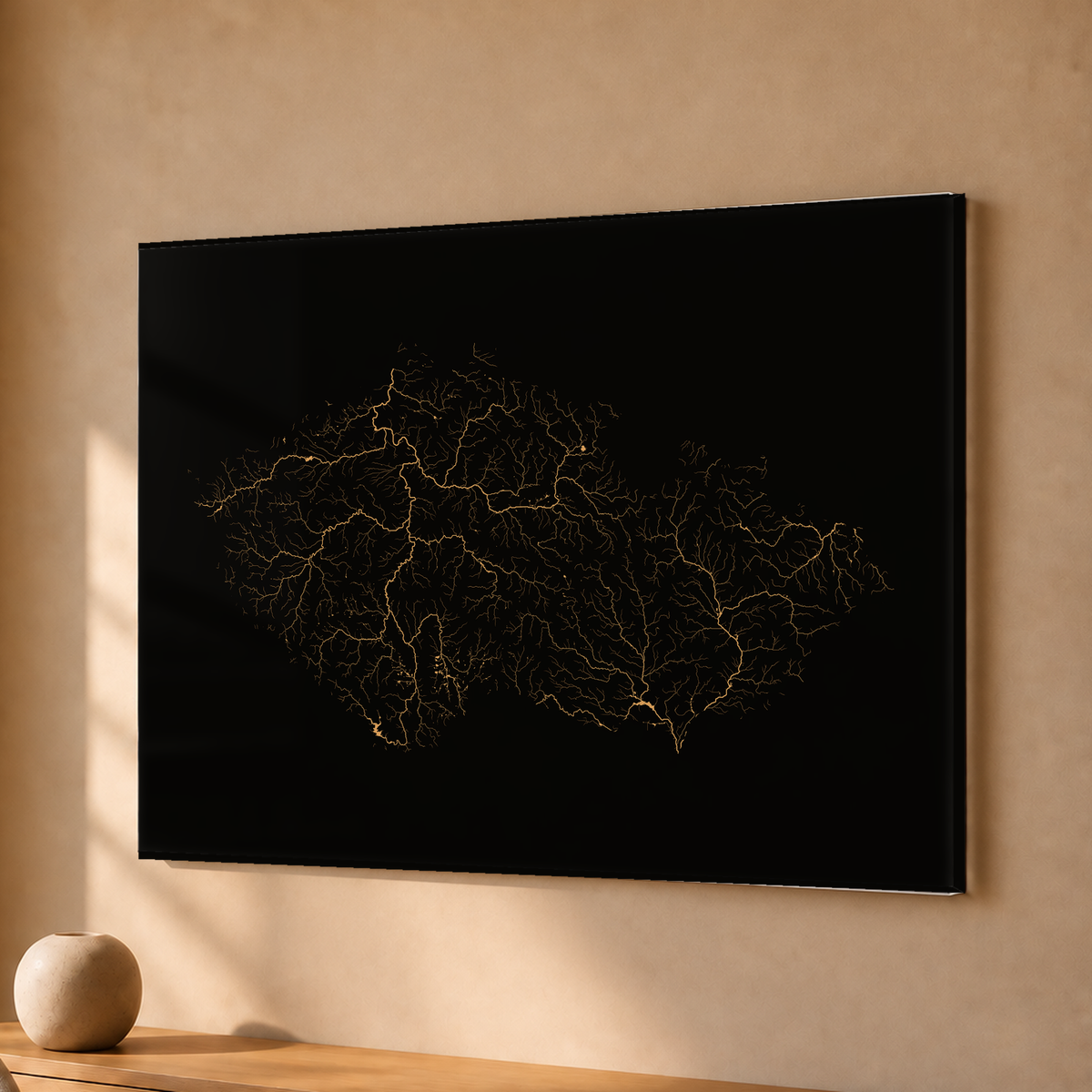 Beautiful Rivers — Chéquia — Cobre, Acrílico · 30 × 40 cm, Sem margem