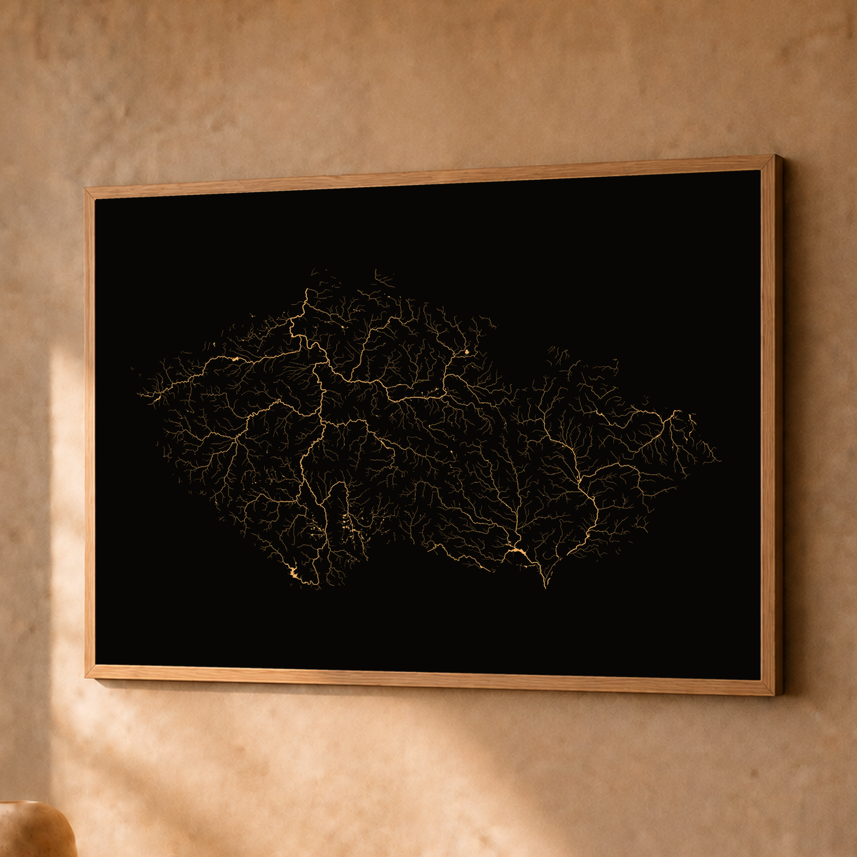 Beautiful Rivers — Chéquia — Cobre, Fine art emoldurado · 30 × 40 cm, Natural · Sem margem