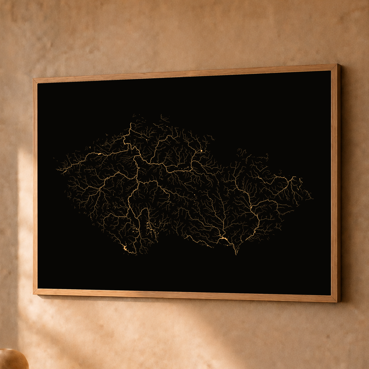 Beautiful Rivers — Chéquia — Cobre, Fine art emoldurado · 45 × 60 cm, Natural · Sem margem