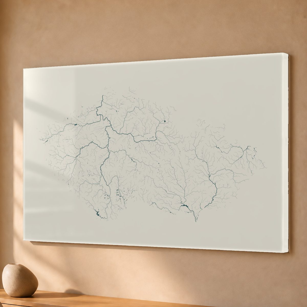 Beautiful Rivers — Chéquia — Natural e luminosa, Acrílico · 40 × 60 cm, Sem margem