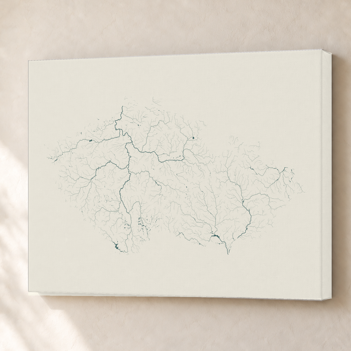 Beautiful Rivers — Chéquia — Natural e luminosa, Canvas · 60 × 80 cm, Sem margem