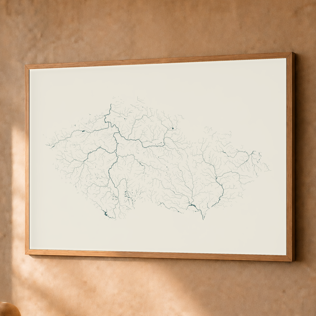 Beautiful Rivers — Chéquia — Natural e luminosa, Fine art emoldurado · 60 × 80 cm, Natural · Sem margem