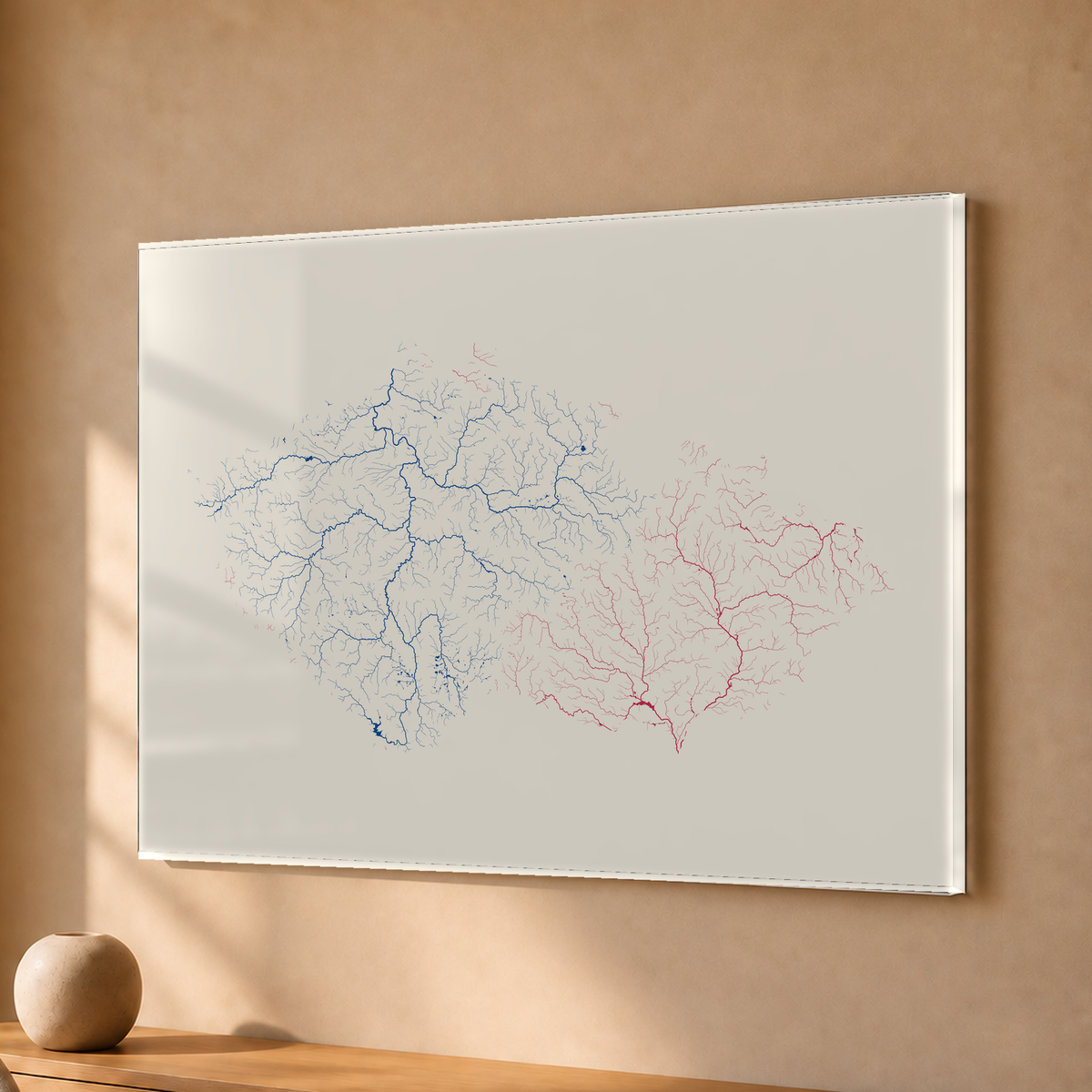 Beautiful Rivers — Chéquia — Risografia, Acrílico · 30 × 40 cm, Sem margem