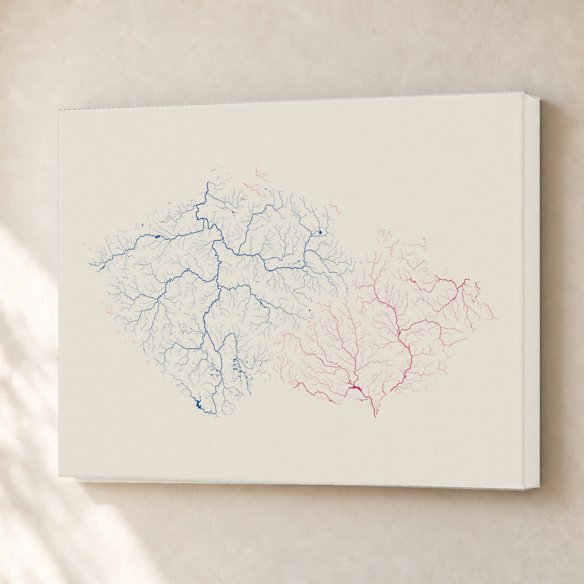 Beautiful Rivers — Chéquia — Risografia, Canvas · 30 × 40 cm, Sem margem