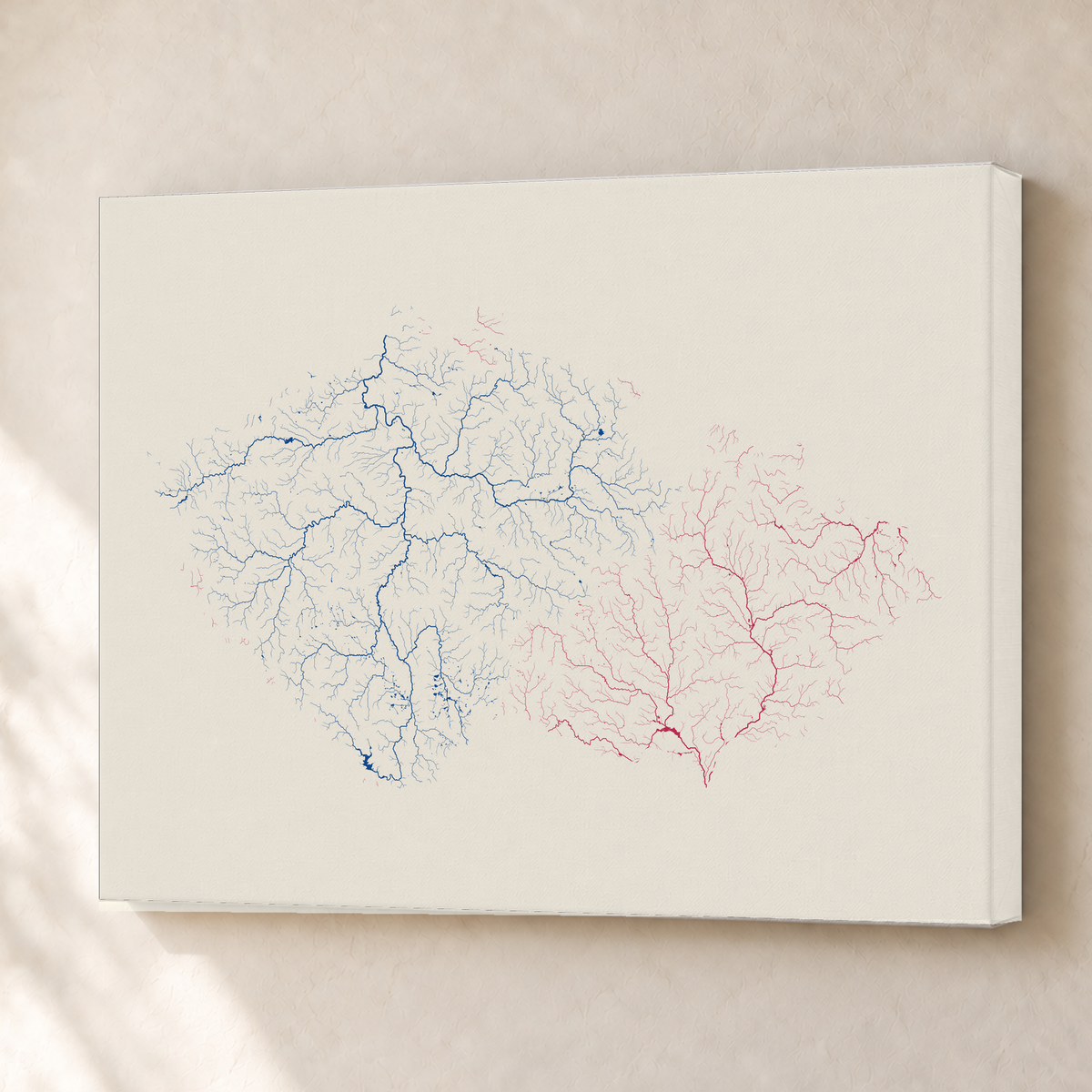 Beautiful Rivers — Chéquia — Risografia, Canvas · 45 × 60 cm, Sem margem