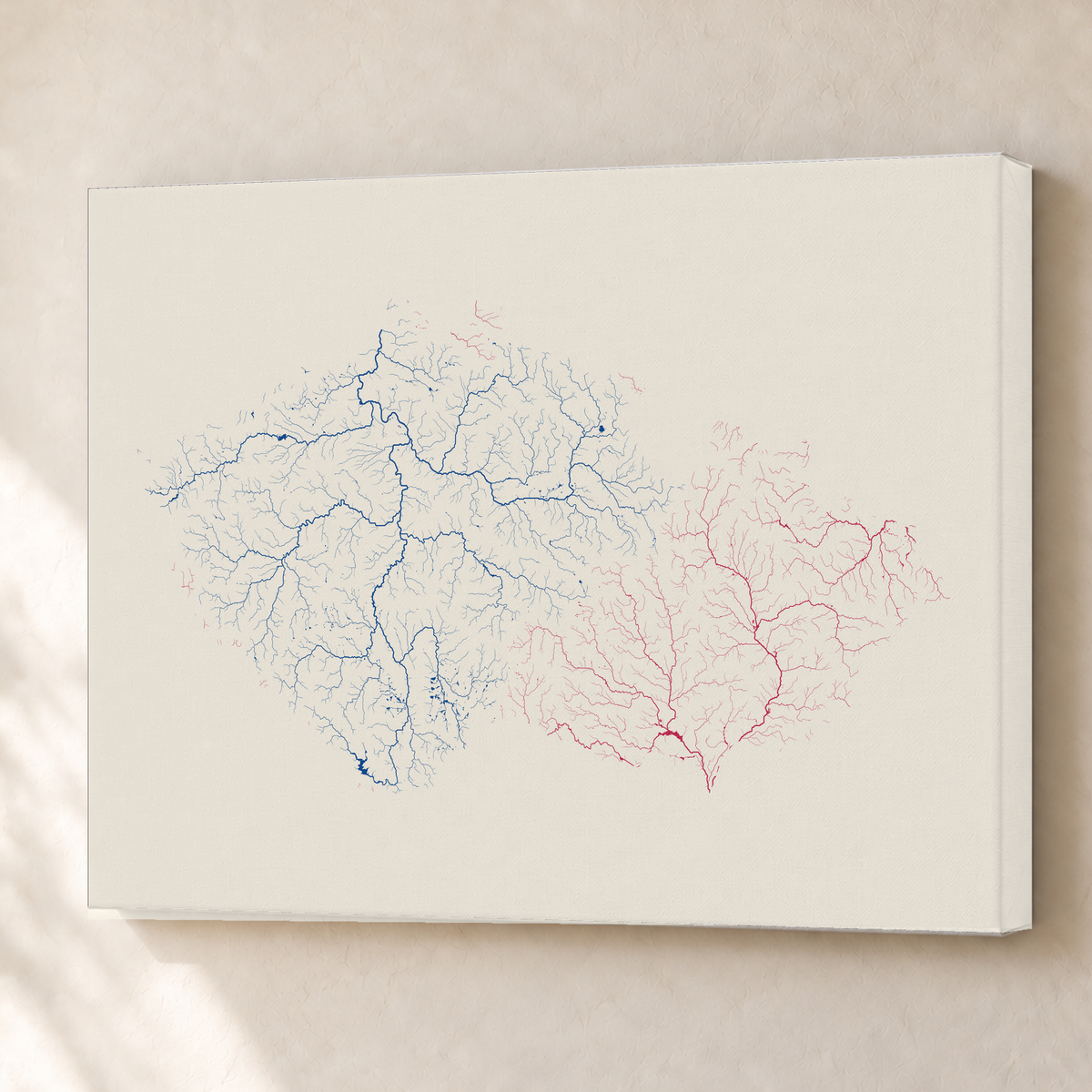 Beautiful Rivers — Chéquia — Risografia, Canvas · 60 × 80 cm, Sem margem