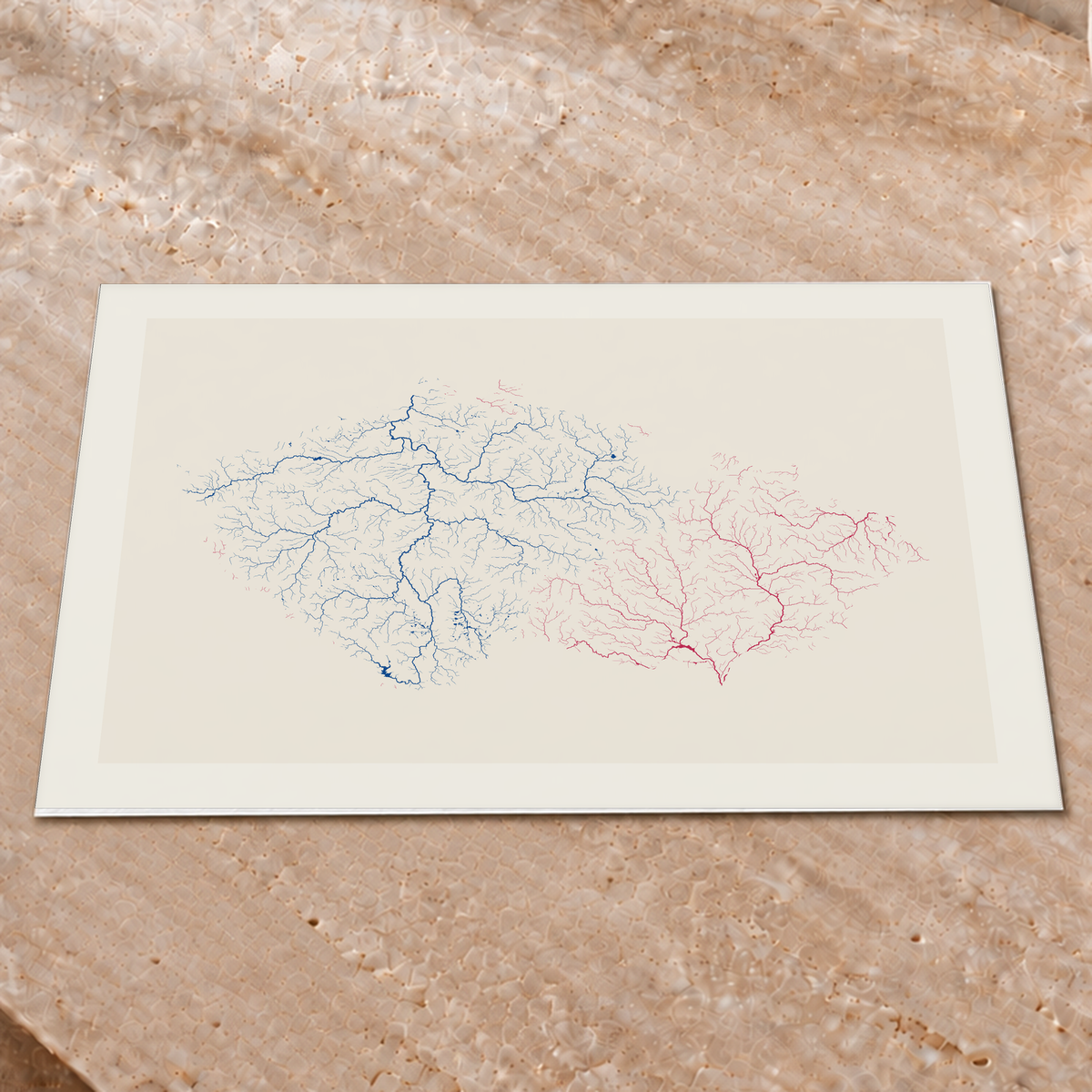 Beautiful Rivers — Chéquia — Risografia, Impressão fine art · 45 × 60 cm, Margem branca