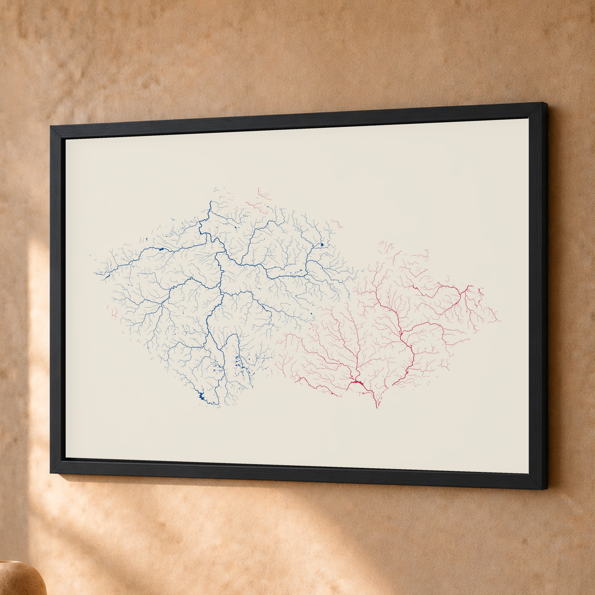 Beautiful Rivers — Chéquia — Risografia, Fine art emoldurado · 30 × 40 cm, Preto · Sem margem