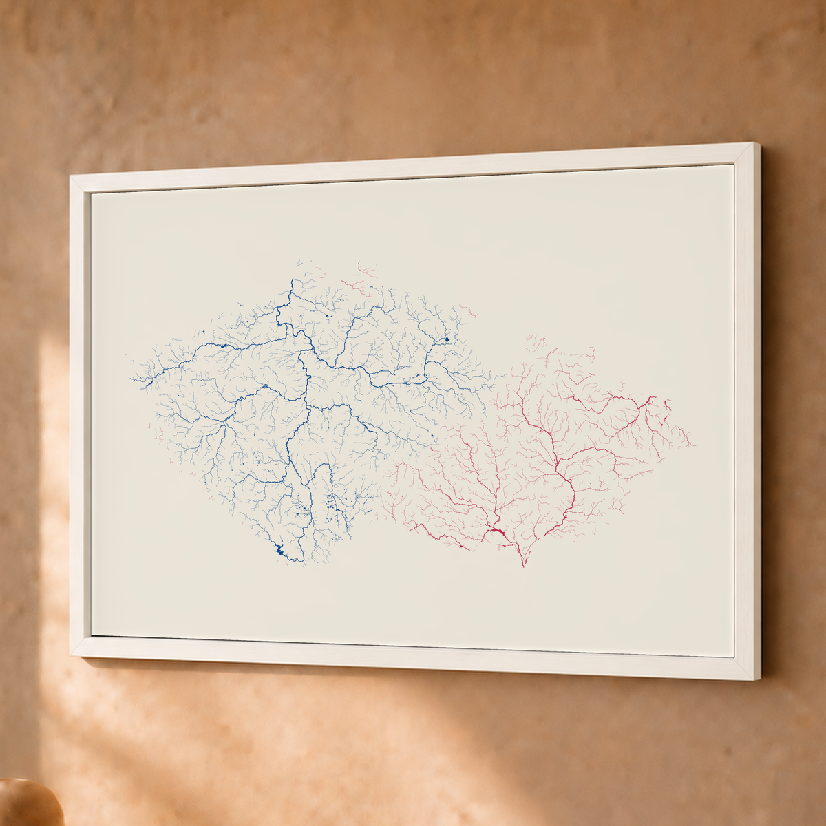 Beautiful Rivers — Chéquia — Risografia, Fine art emoldurado · 30 × 40 cm, Branco · Sem margem