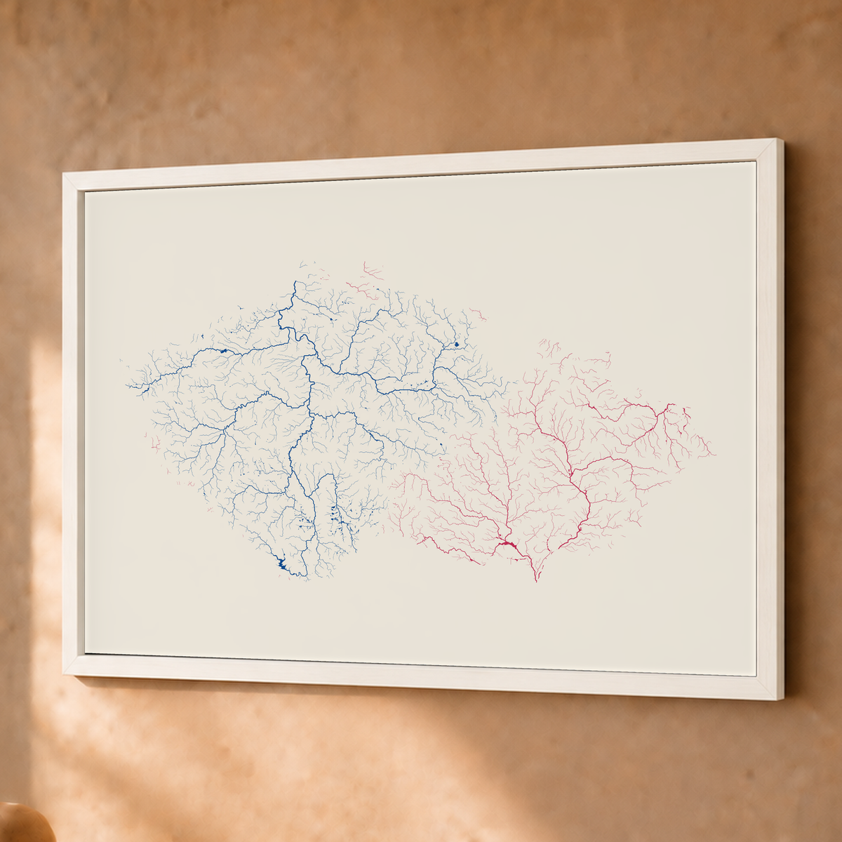 Beautiful Rivers — Chéquia — Risografia, Fine art emoldurado · 45 × 60 cm, Branco · Sem margem