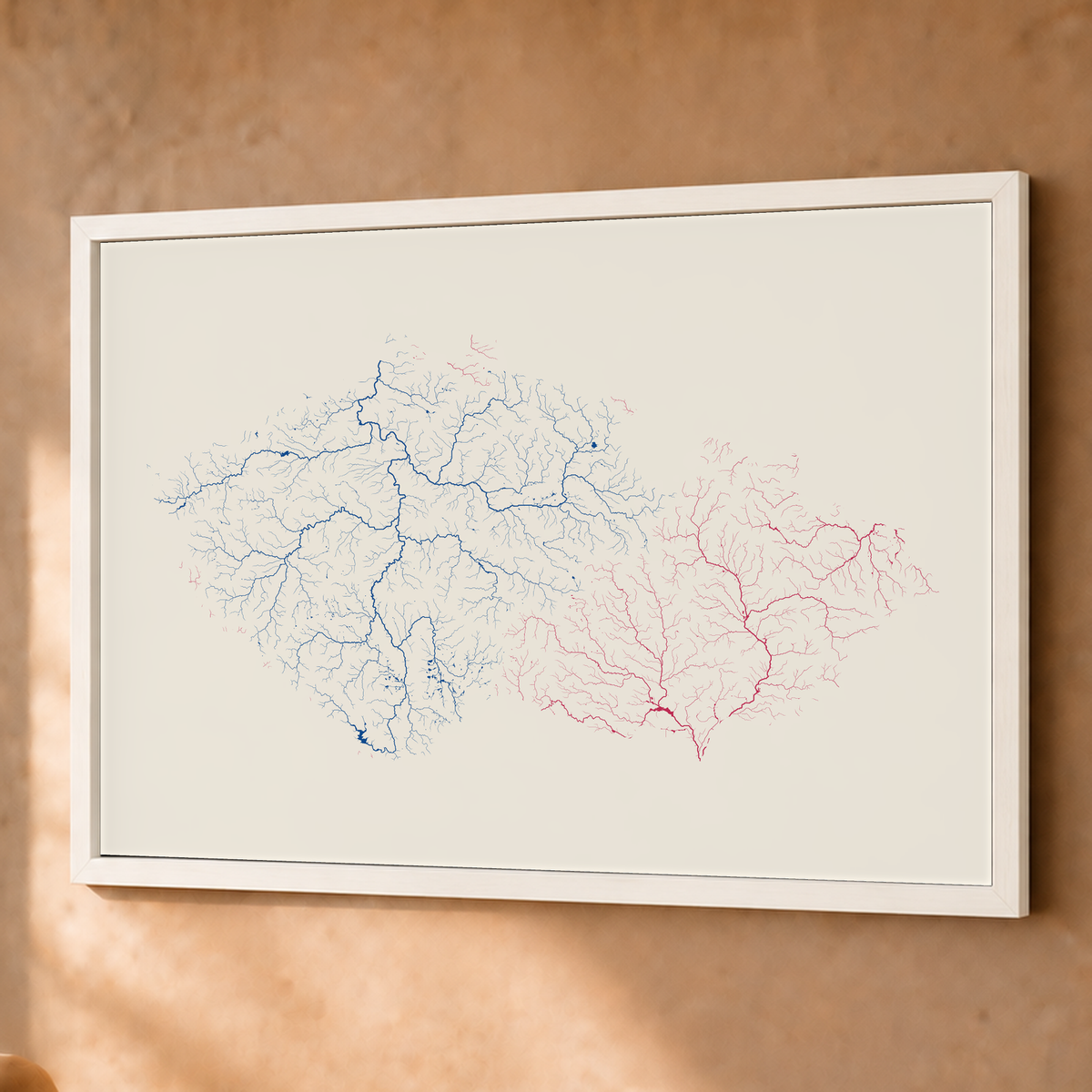 Beautiful Rivers — Chéquia — Risografia, Fine art emoldurado · 60 × 80 cm, Branco · Sem margem